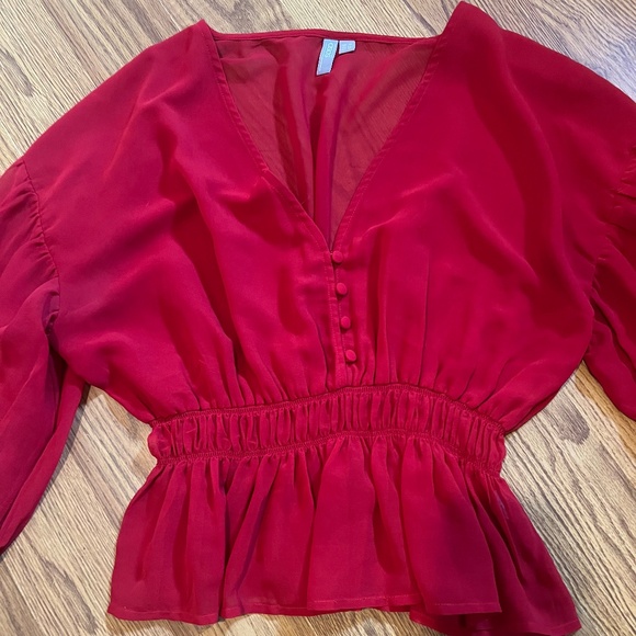 ASOS Sheer Red Top (size 10) - Picture 3 of 6